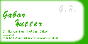 gabor hutter business card